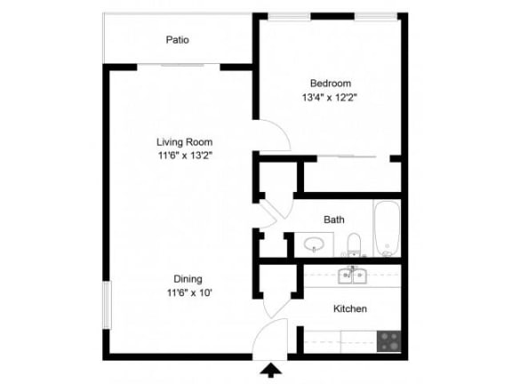 Taymil Yarmouth Green 1 Bedroom Floor Plan